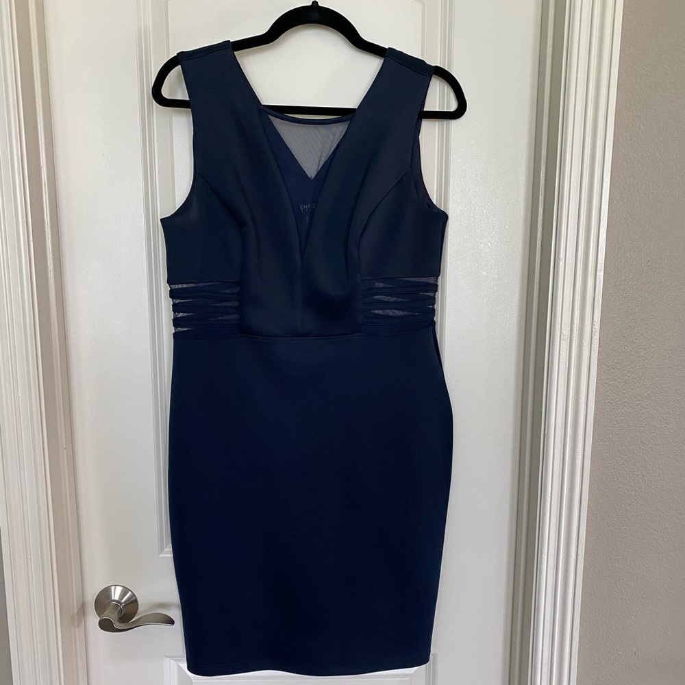 Navy Fitted Dress
